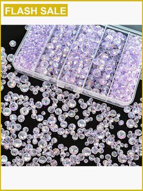 800pcs 4-10mm Crystal Glass Beads for Jewelry Making DIY Bracelet Necklace